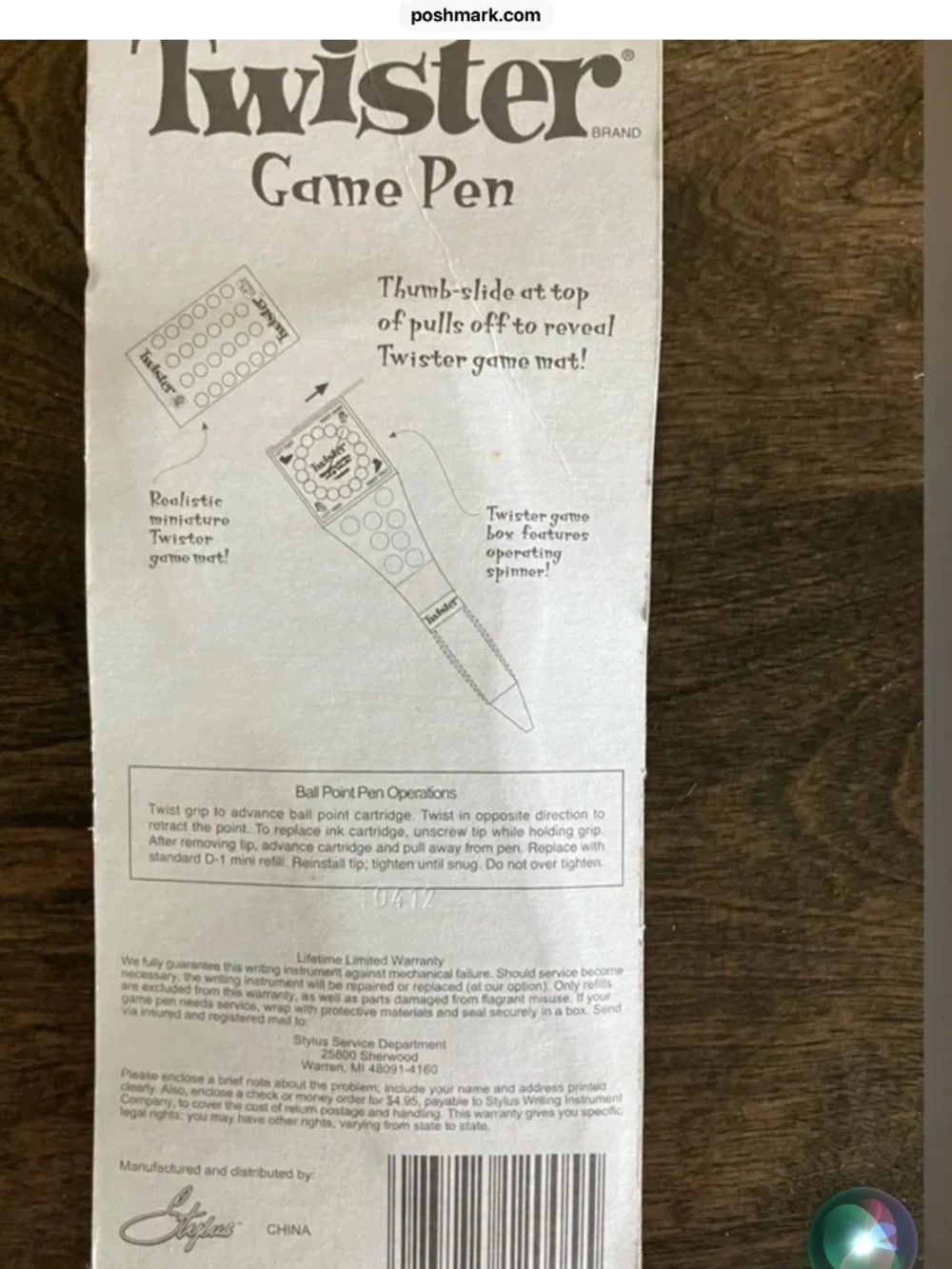 Twister Game pen 2001